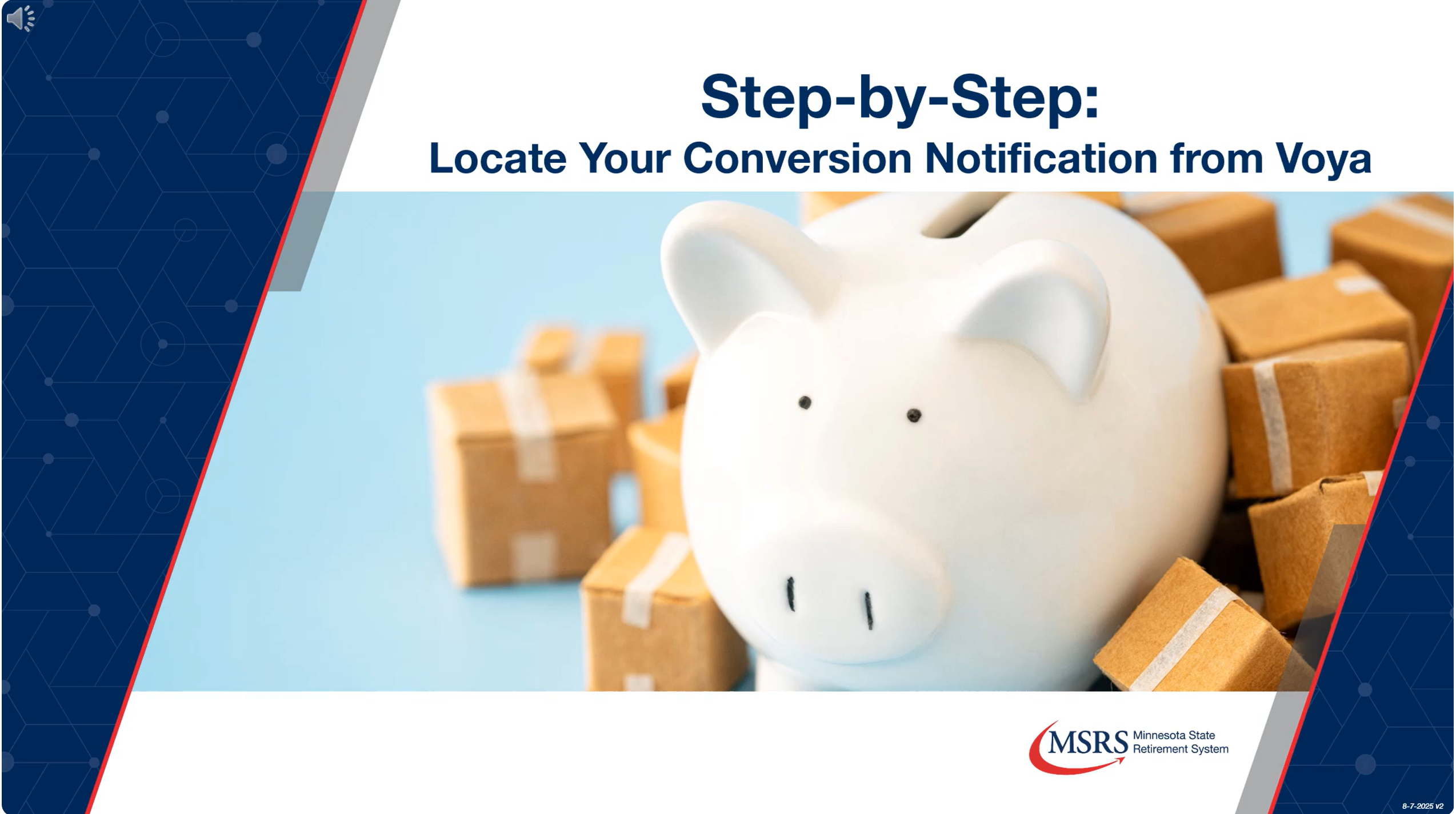 Video tutorial on how to find your conversion statement from Voya