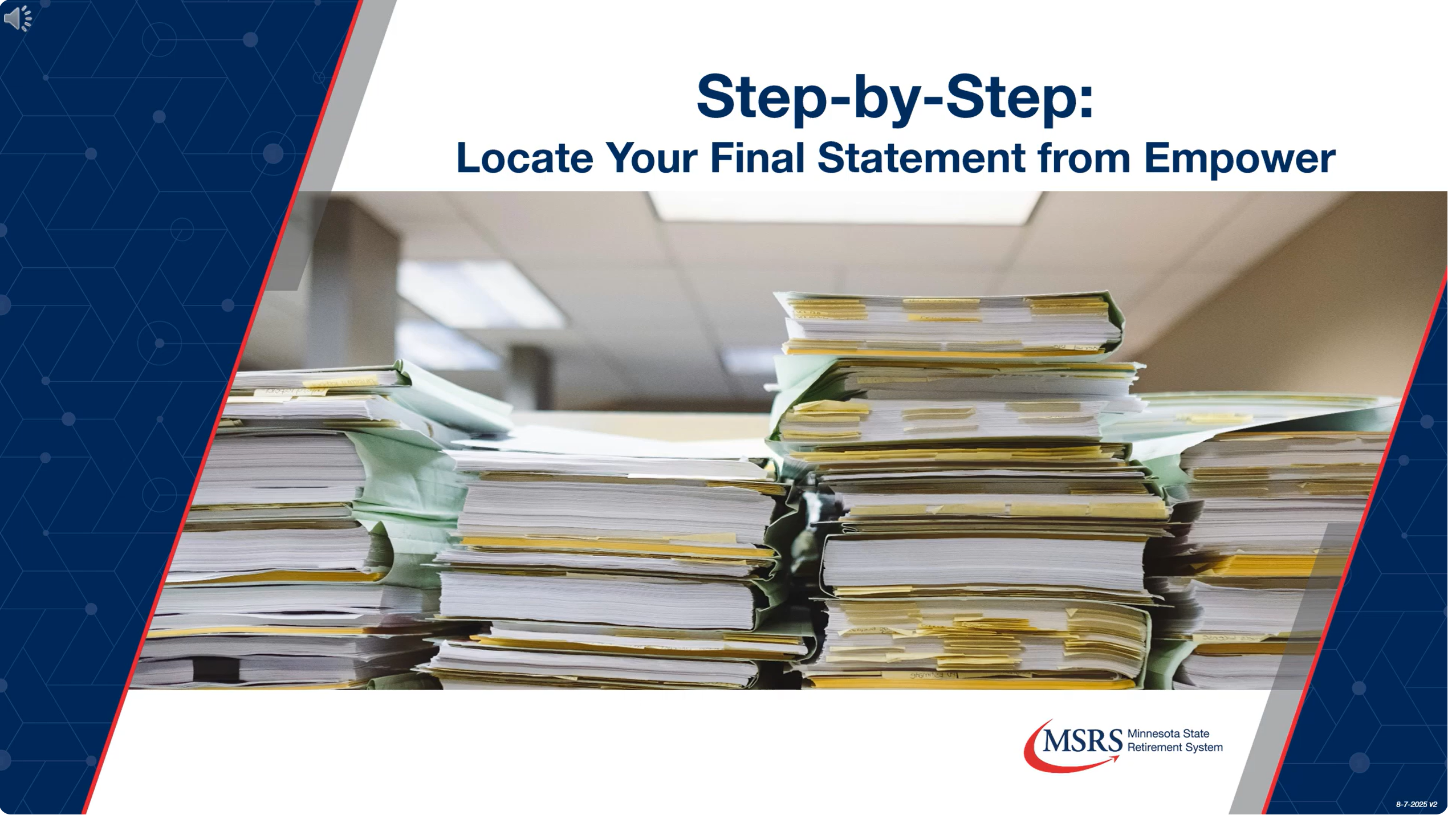 Video tutorial on how to find your Final Statement from Empower