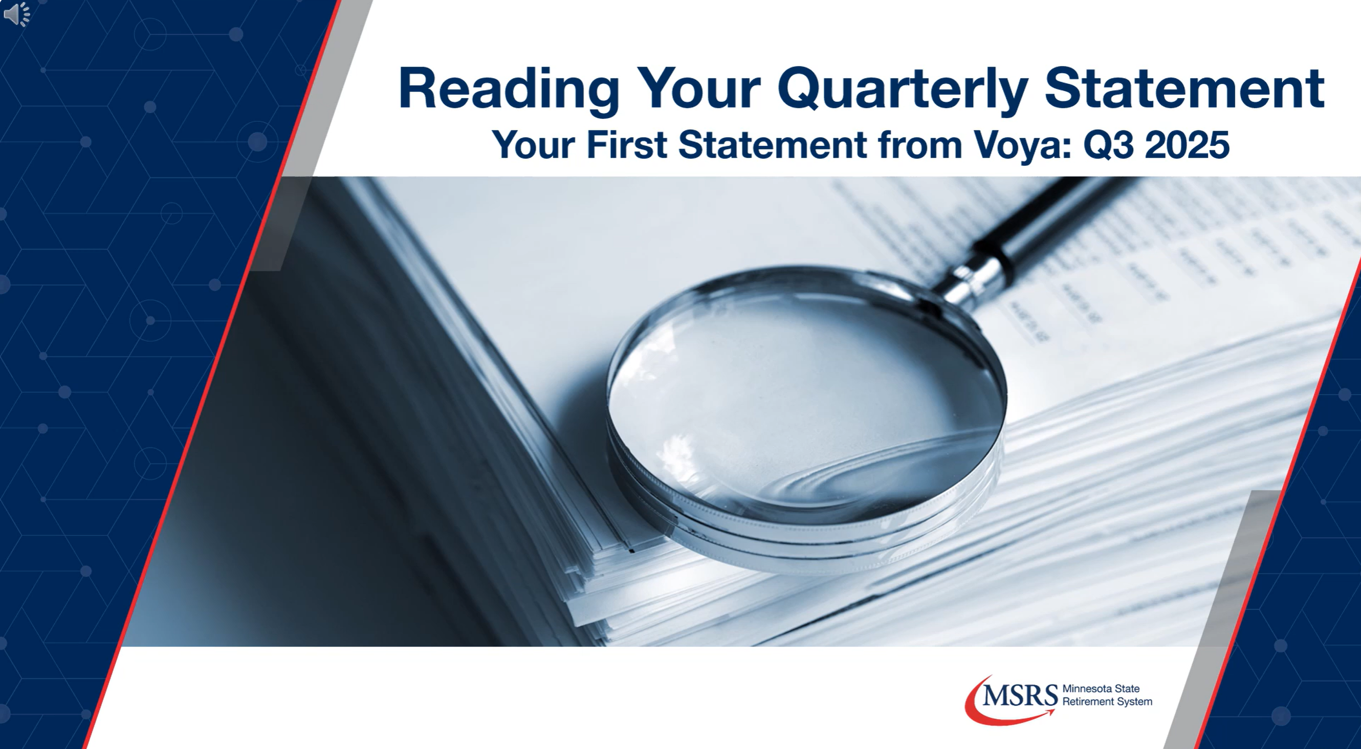 Video tutorial on how to read your quarterly statement